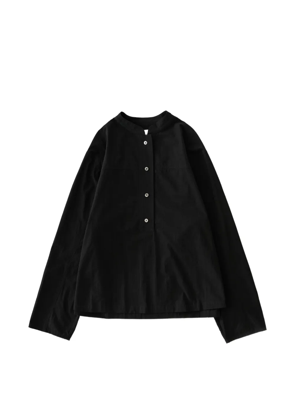 Studio Nicholson Vega four-button grandad collar shirt - Nero