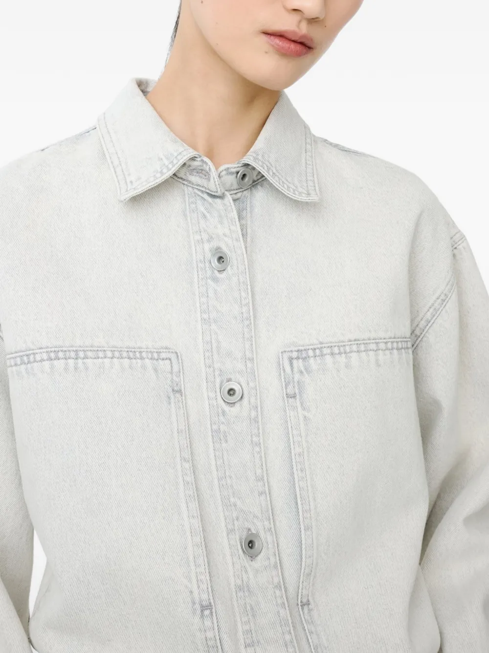 Studio Nicholson Paso blouse met opgestikte zakken Blauw