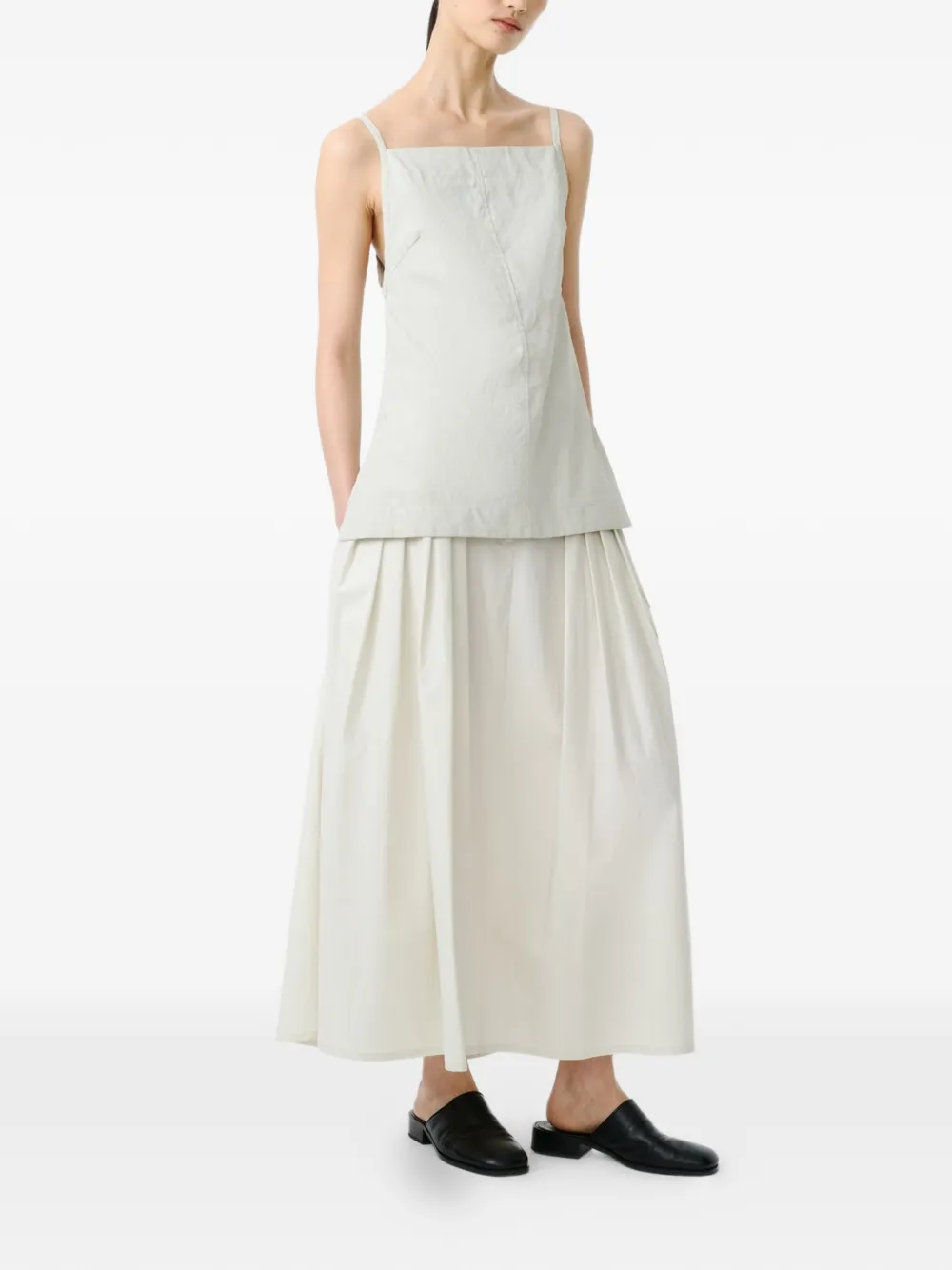  Studio Nicholson Raddle Slender Strap Side Vent Top - Grey 