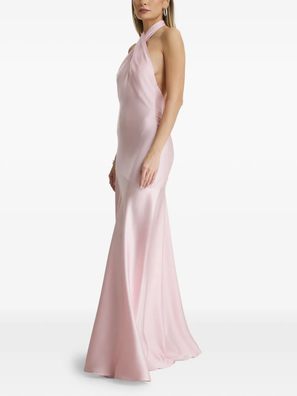 IL VOLO Maxi-jurk met halternek Roze