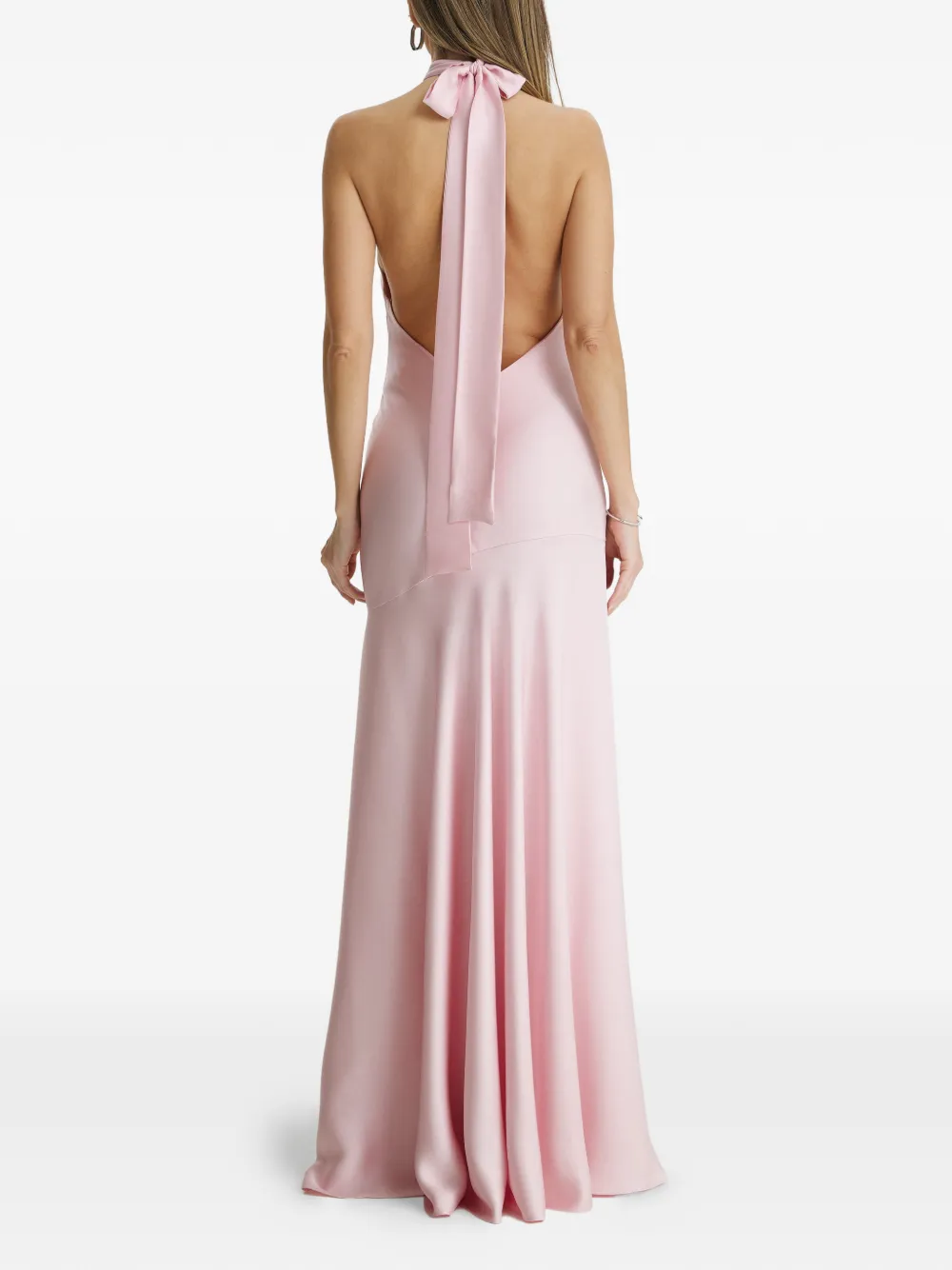 IL VOLO Maxi-jurk met halternek Roze