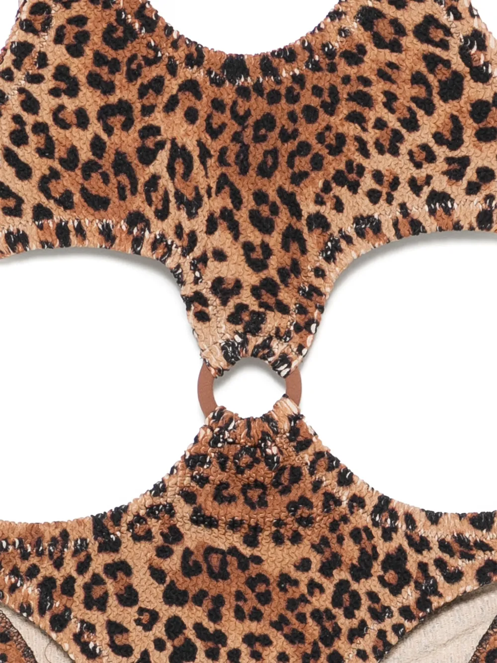  Mc2 Saint Barth Laurel Ring Leopard Swimsuit - Neutrals 