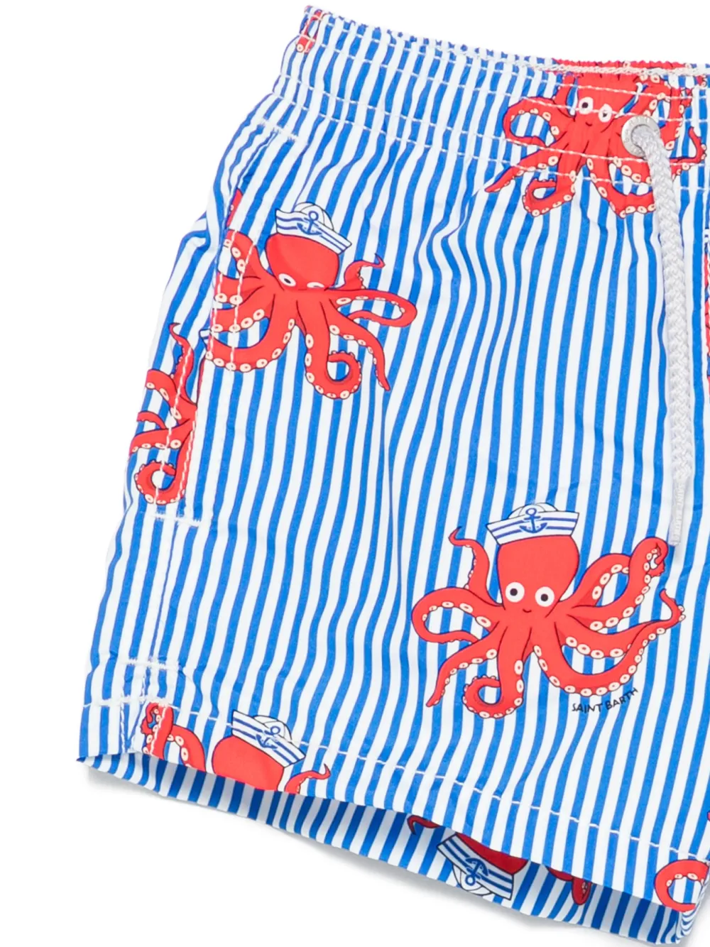  Mc2 Saint Barth Jean Striped-print Swim Shorts - Blue 