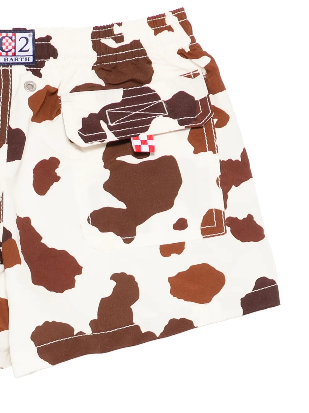 MC2 Saint Barth Kids Jean zwembroek met dierenprint Beige