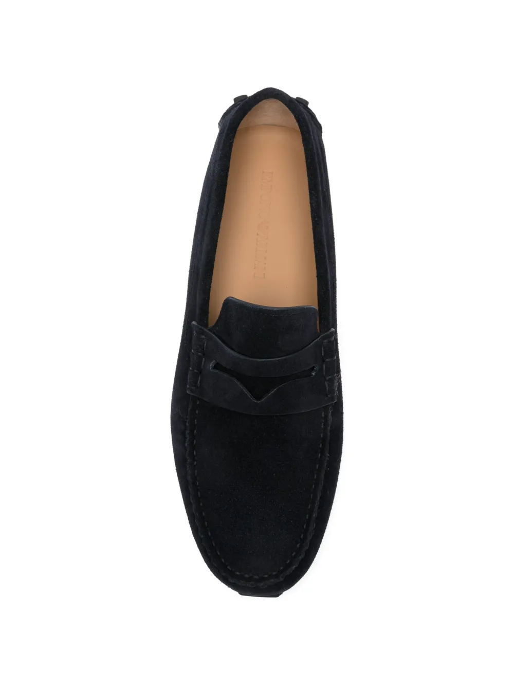 Emporio Armani suede loafers Blauw