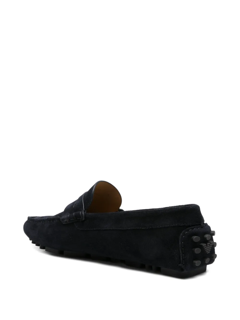 Emporio Armani suede loafers Blauw