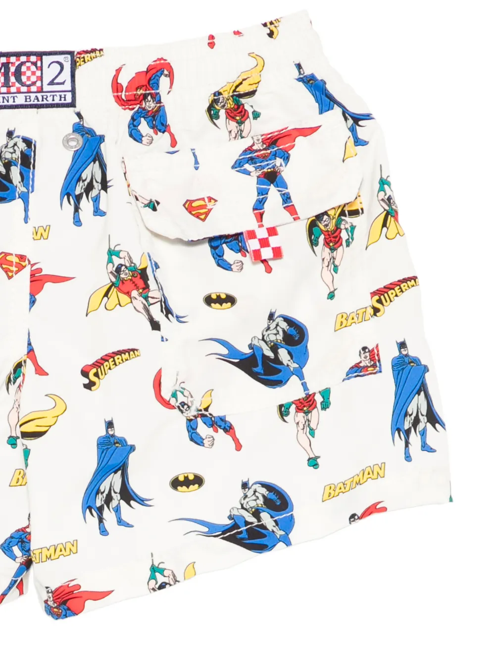  Mc2 Saint Barth Jean Print Drawstring Swim Shorts - Neutrals 