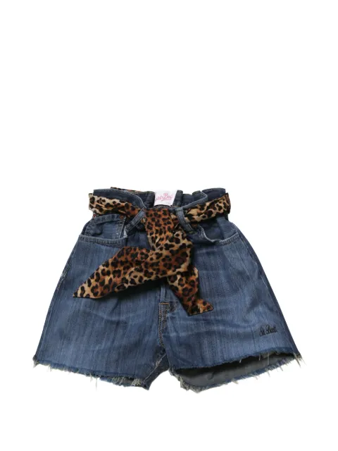 MC2 Saint Barth shorts de mezclilla con estampado de leopardo