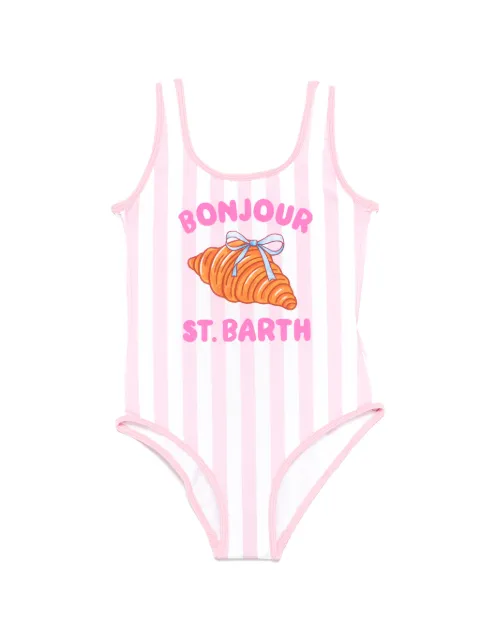 MC2 Saint Barth Cara striped graphic swimsuit