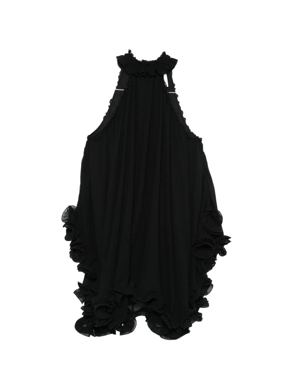 Aniye By Tessa Ruffled Halterneck Dress In Black