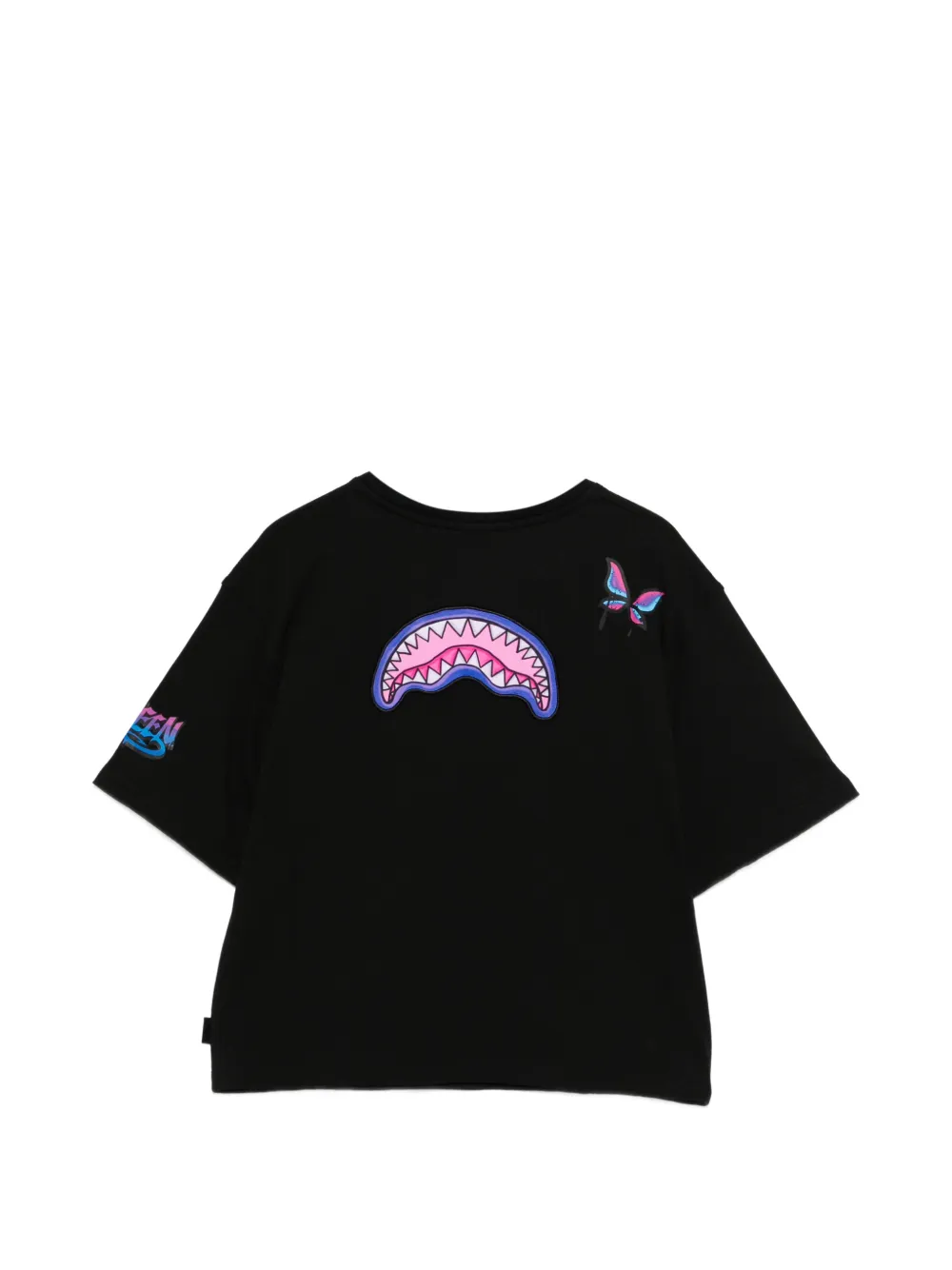 sprayground kid T-shirt met logoprint Zwart