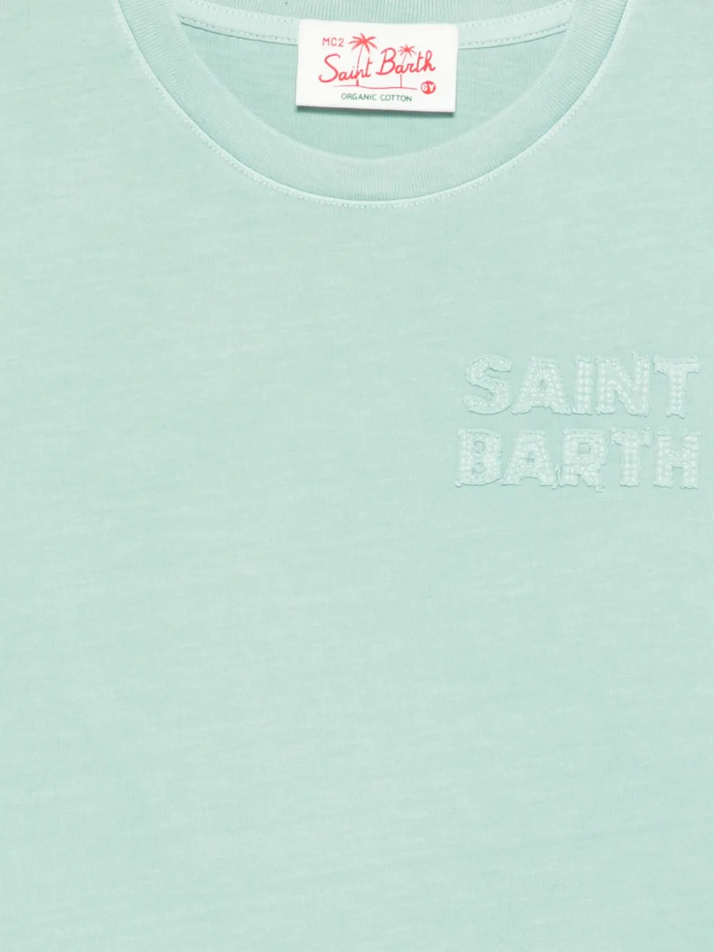 MC2 Saint Barth Kids Portofino Jr T-shirt met reliëf Groen