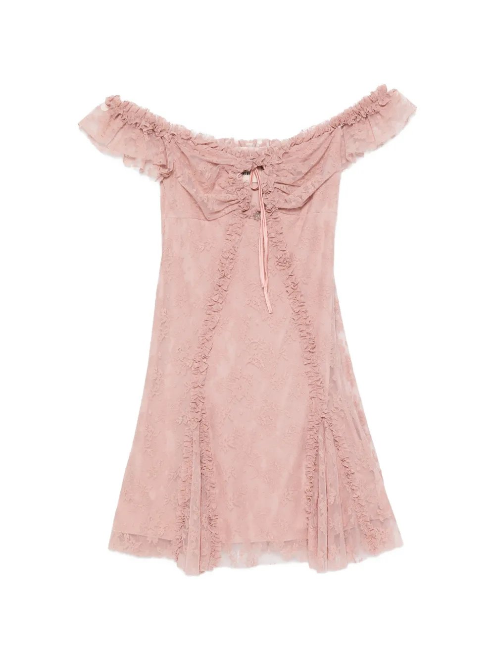 Aniye By Era Ruffled Lace Mini Dress In Pink