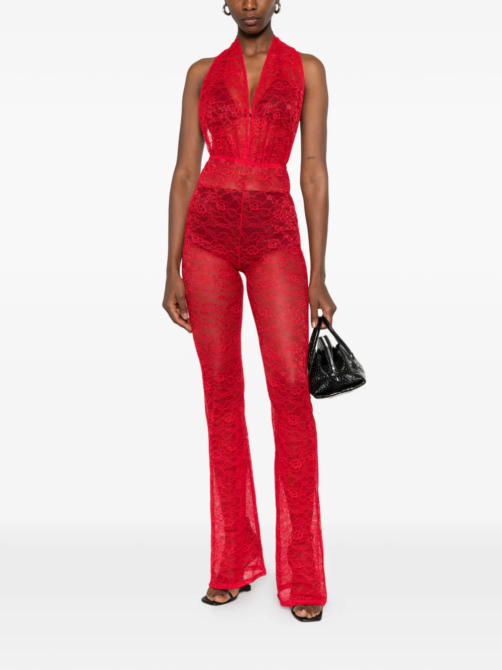 Alchemy Jumpsuit met kant Rood