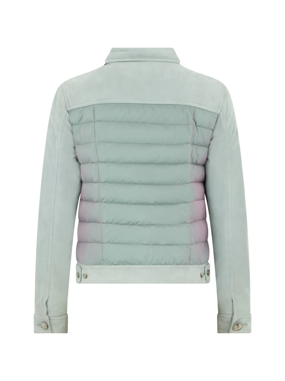  Moorer Quilted Leather Jacket - Blue 