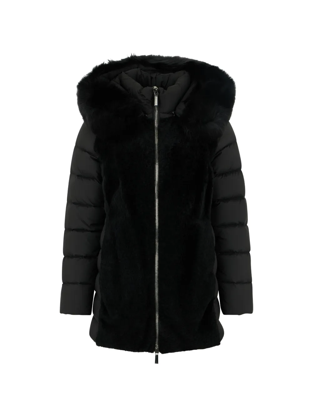 Moorer hooded coat - Schwarz
