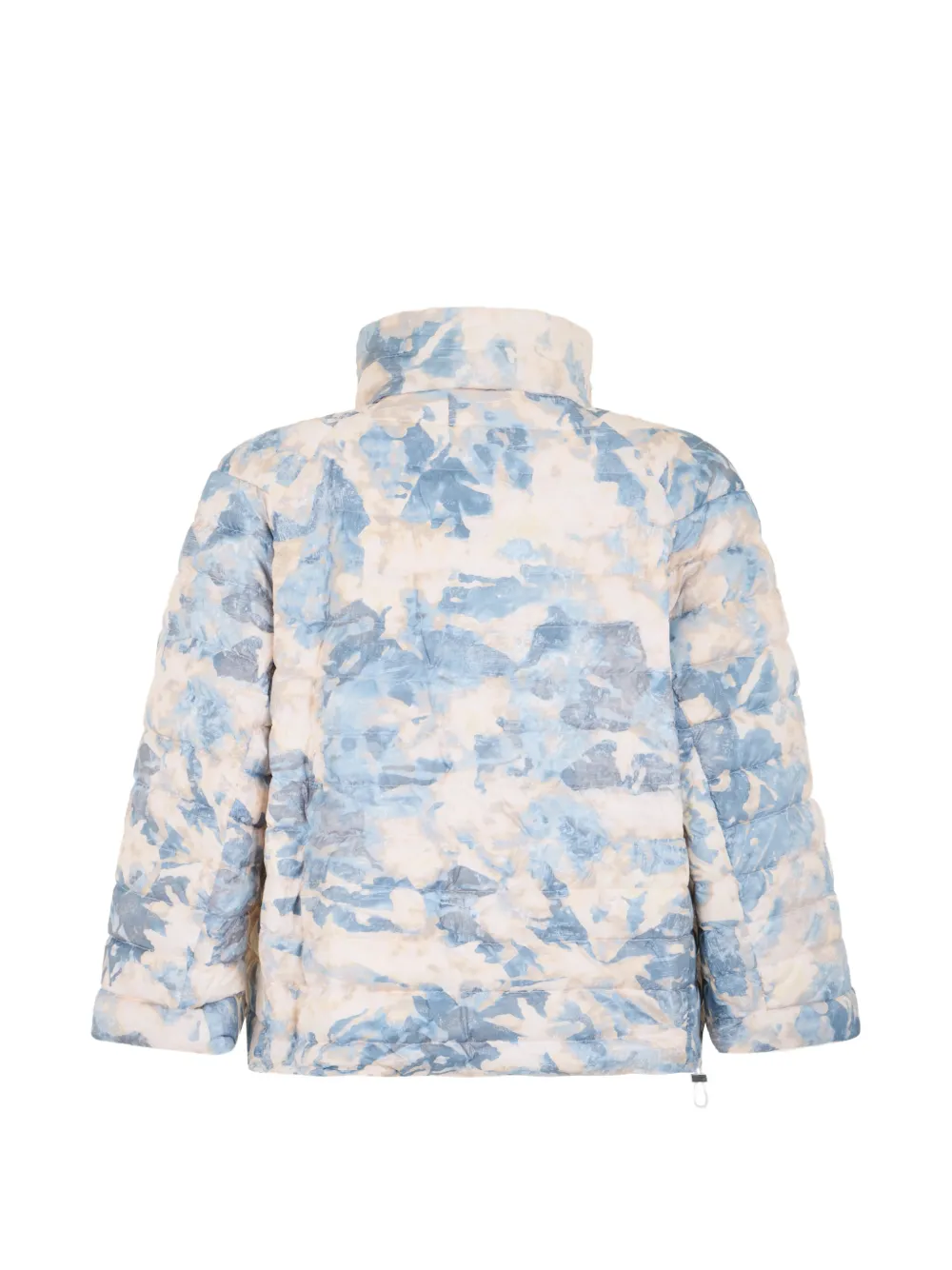  Moorer Plumífero Con Estampado Floral - Azul 