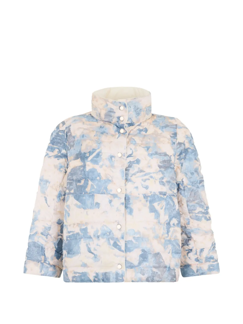 Moorer floral-print padded jacket - Blau