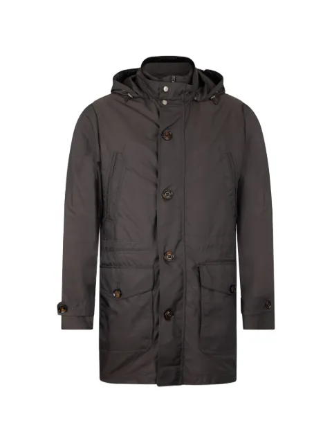 Moorer hooded button jacket