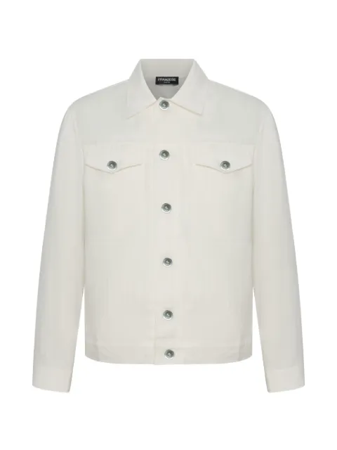 FRANZESE COLLECTION flap-pocket linen shirt jacket