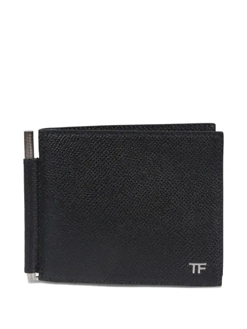TOM FORD T-Line textured leather money-clip wallet 