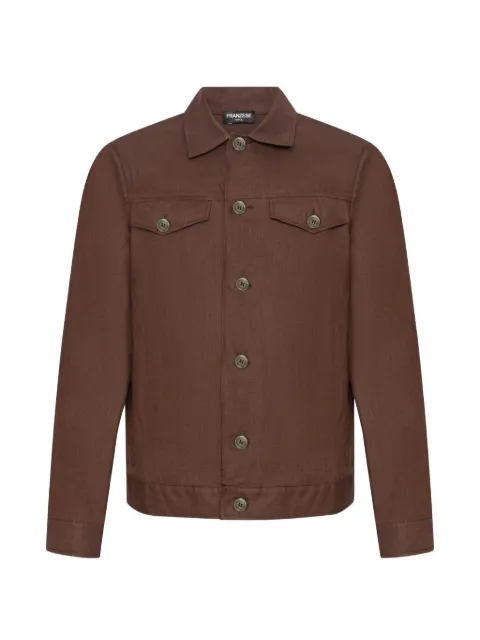 FRANZESE COLLECTION flap-pockets linen jacket