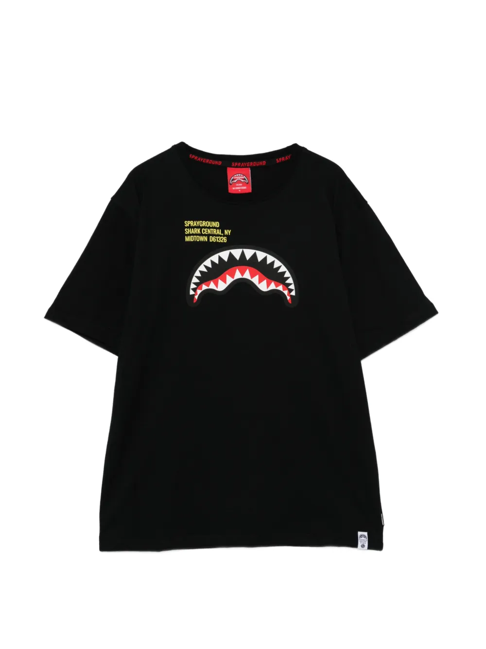sprayground kid shark-mouth-print T-shirt - Schwarz