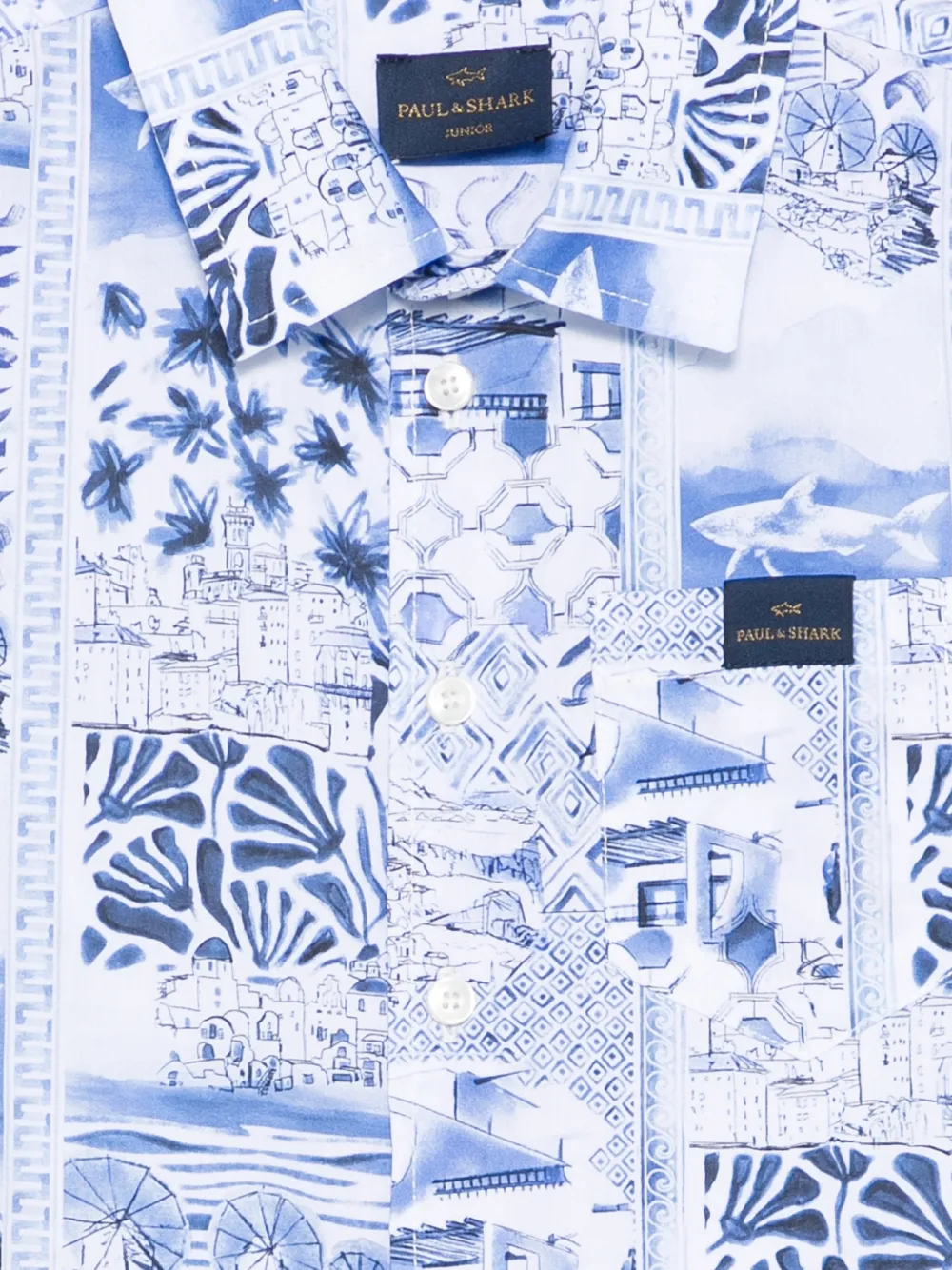  Paul & Shark Junior Patterned Shirt - White 