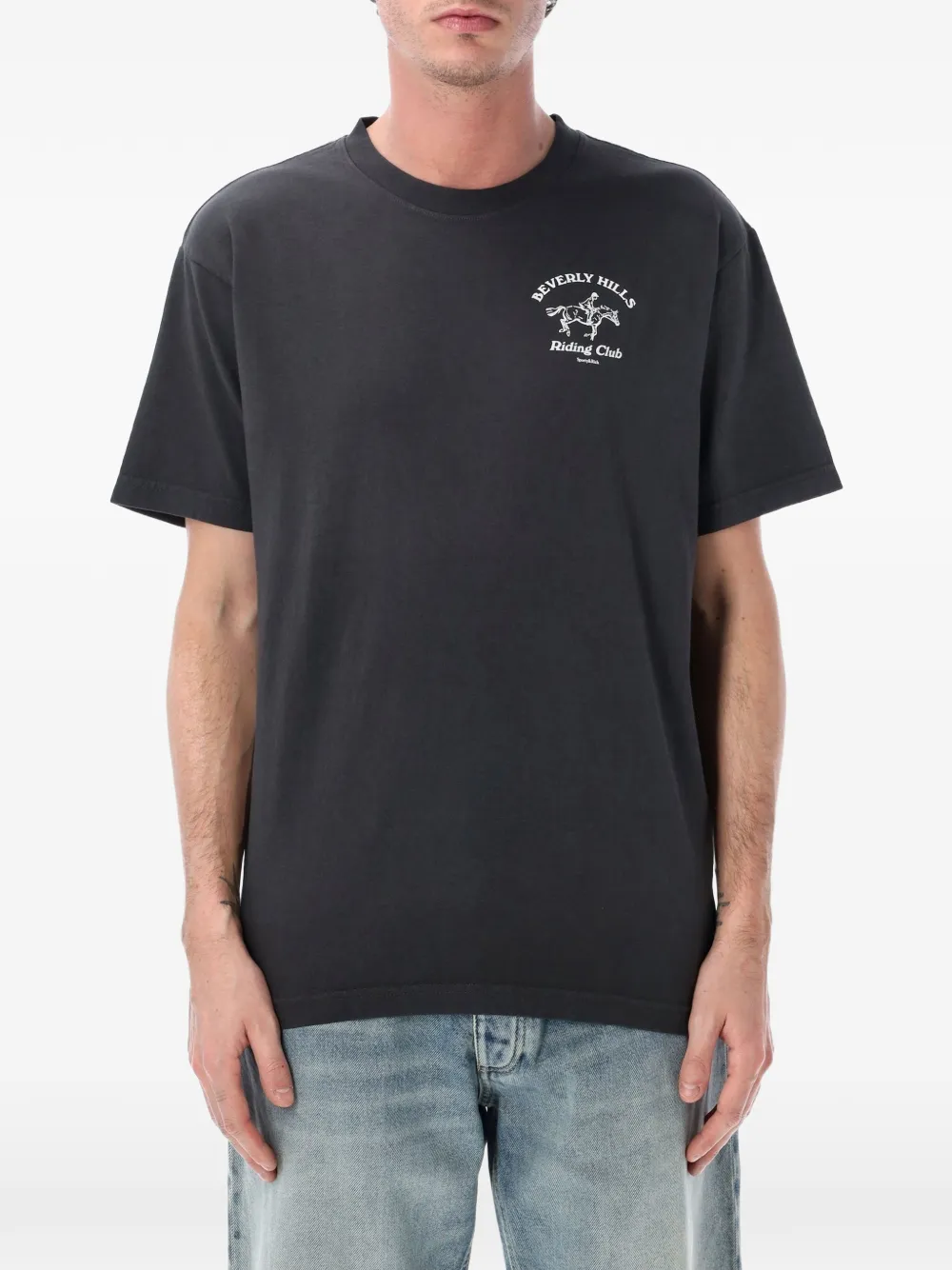 Sporty & Rich riding club T-shirt - Nero