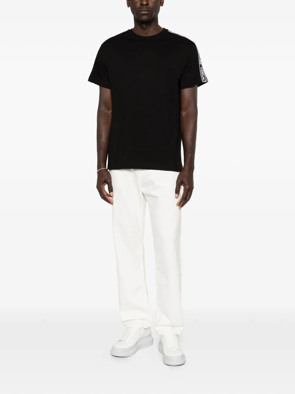Versace Jeans Couture T-shirt met logodetail Zwart