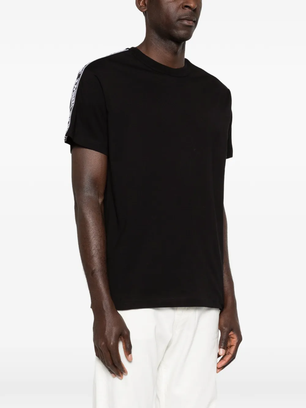 Versace Jeans Couture T-shirt met logodetail Zwart