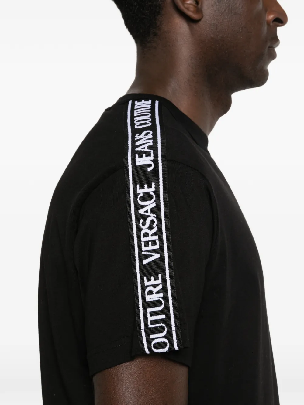 Versace Jeans Couture T-shirt met logodetail Zwart