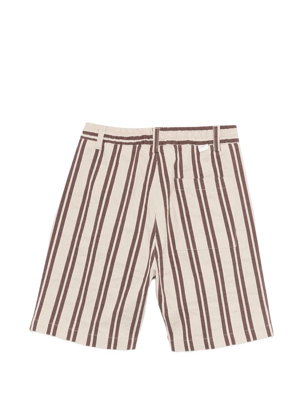 Paolo Pecora Kids Gestreepte shorts Beige