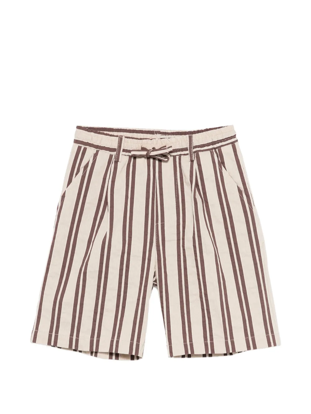 Paolo Pecora Kids striped drawstring shorts - Toni neutri