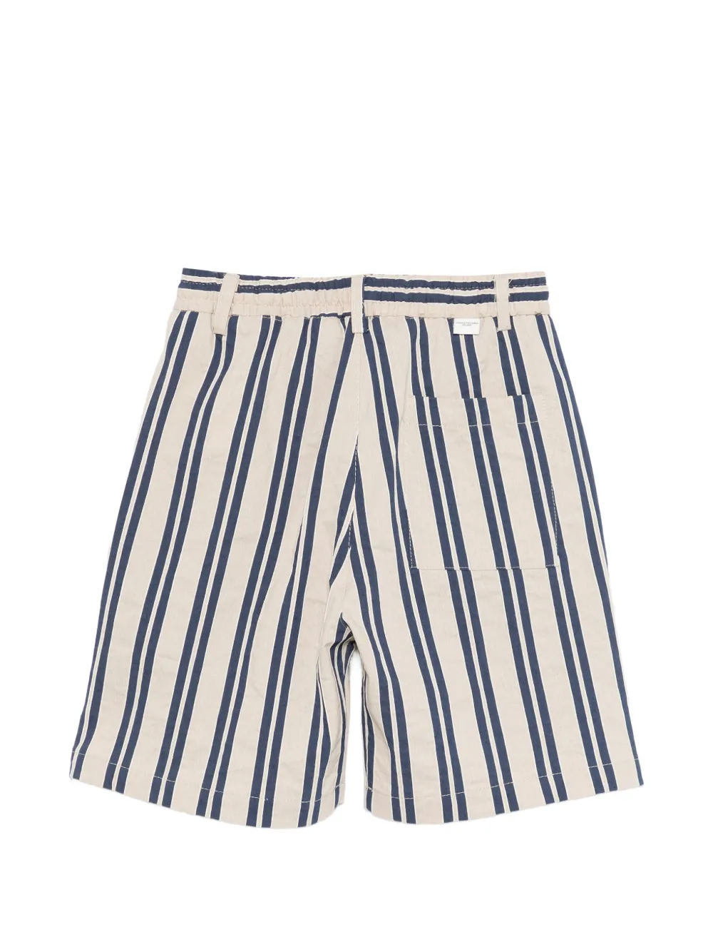  Paolo Pecora Kids Striped Tie Shorts - Neutrals 