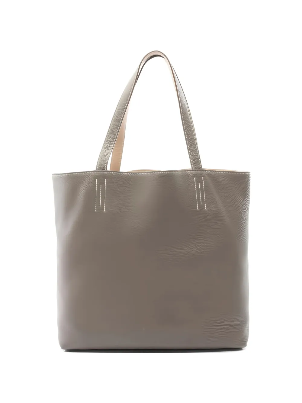 Hermès Pre-Owned Double Sens 45 grained leather tote bag - Grigio
