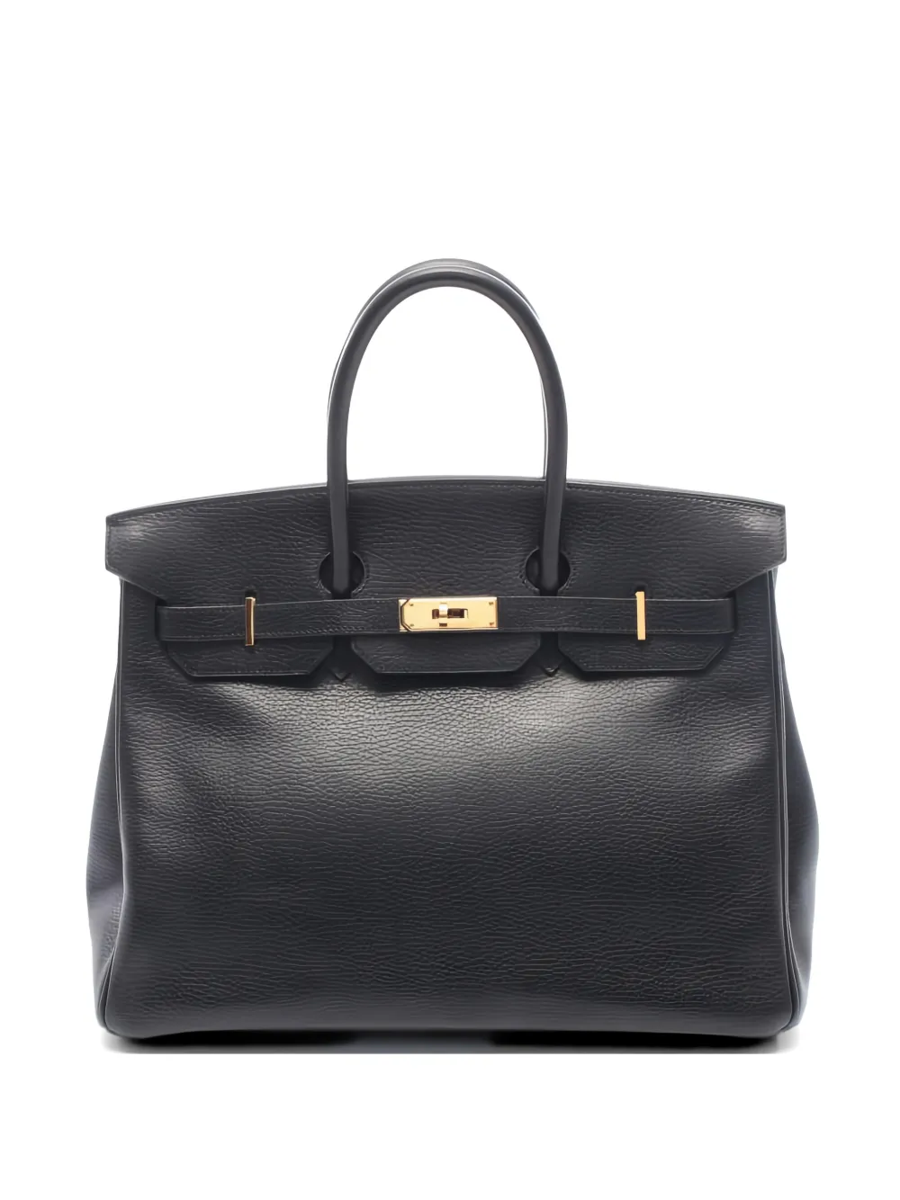 Hermès Pre-Owned 2002 35 Birkin leather tote bag - Nero
