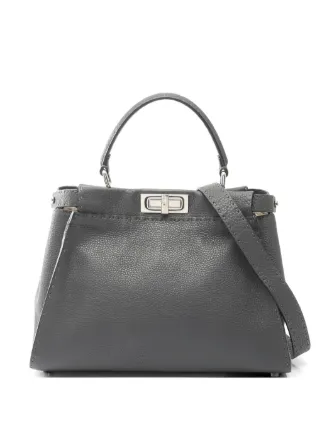FENDI ハンドバッグ メタリックグレー Fendi Pre-Owned 2010s ピーカブー ハンドバッグ | グレー | FARFETCH JP
