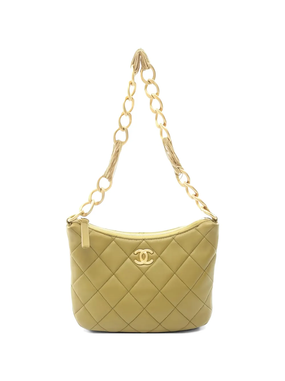 CHANEL Pre-Owned 2021 small quilted shoulder bag - Verde