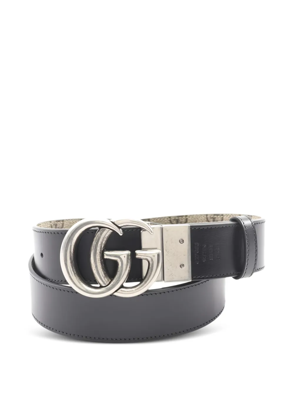 Gucci Pre-Owned Cintura GG Supreme reversibile anni 2020 - Nero