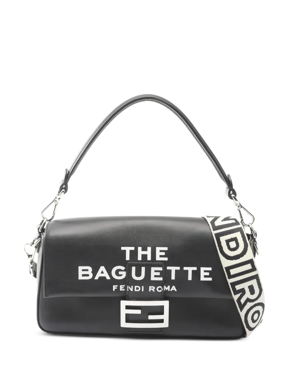 Fendi Pre-Owned x Marc Jacobs Mamma Baguette leather tote bag - Nero