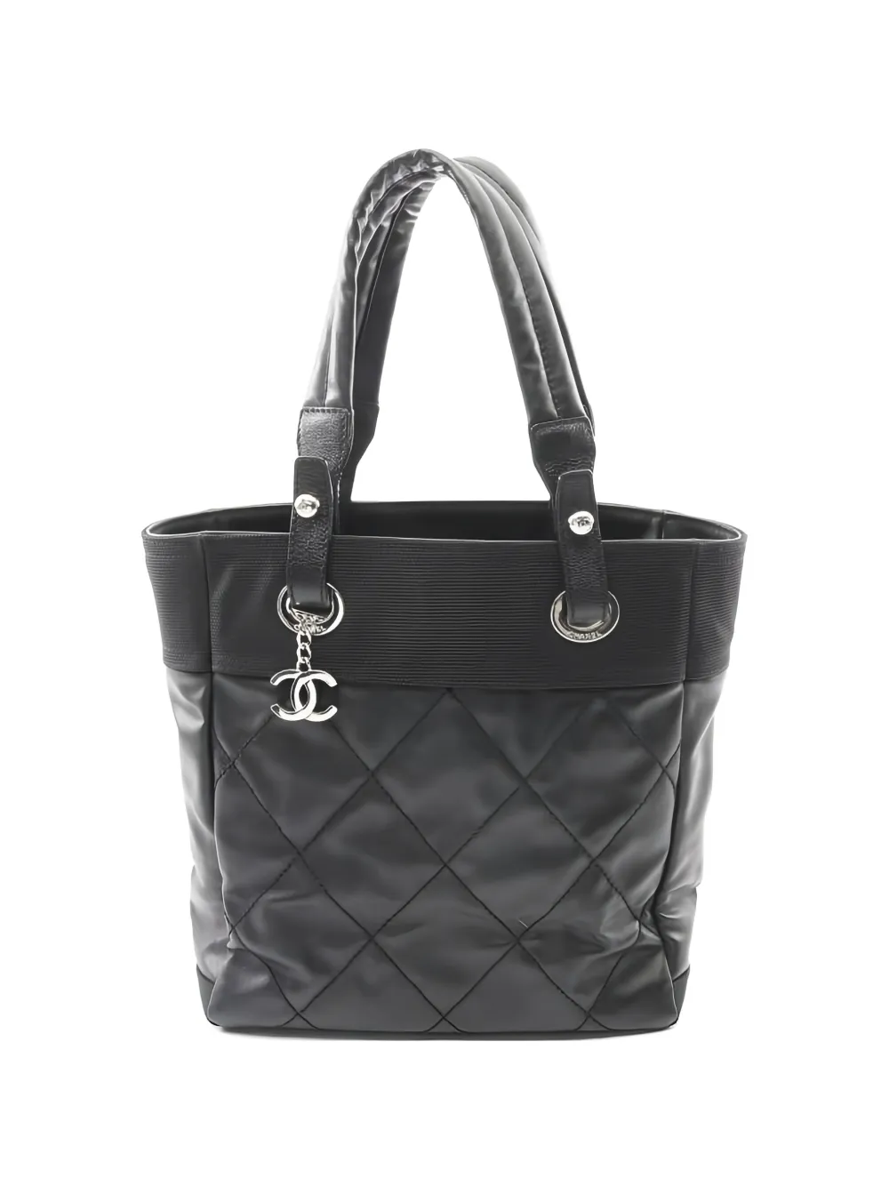CHANEL Pre-Owned 2008-2009 Paris-Biarritz PM quilted leather tote bag - Nero