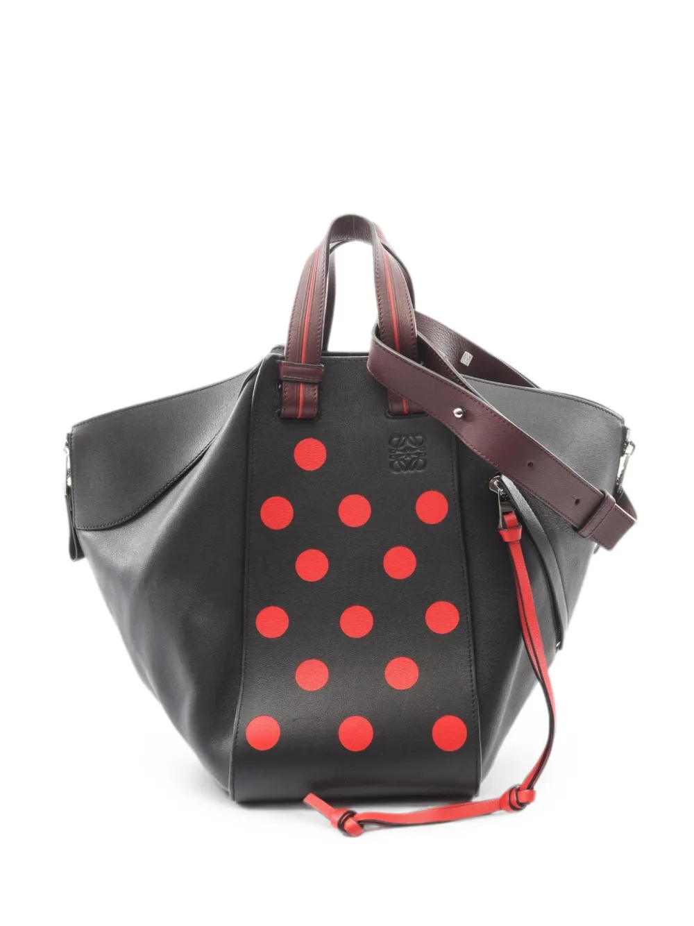 Loewe Pre-Owned 2000s polka dot leather tote bag - Schwarz
