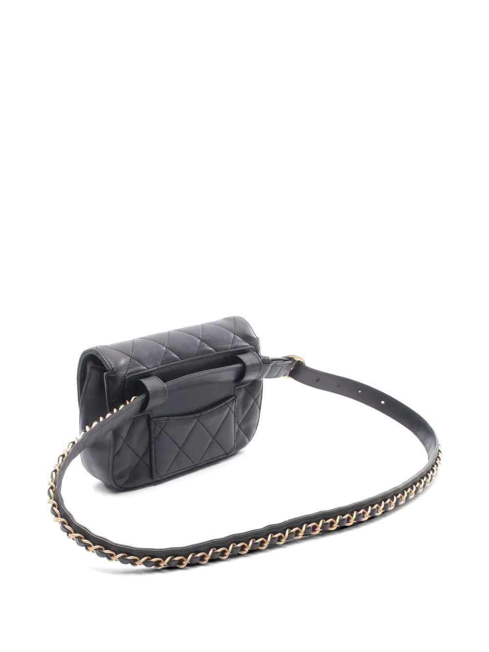  Chanel Pre-owned 2019 Chanel19 Quilted Leather Belt Bag - Black 