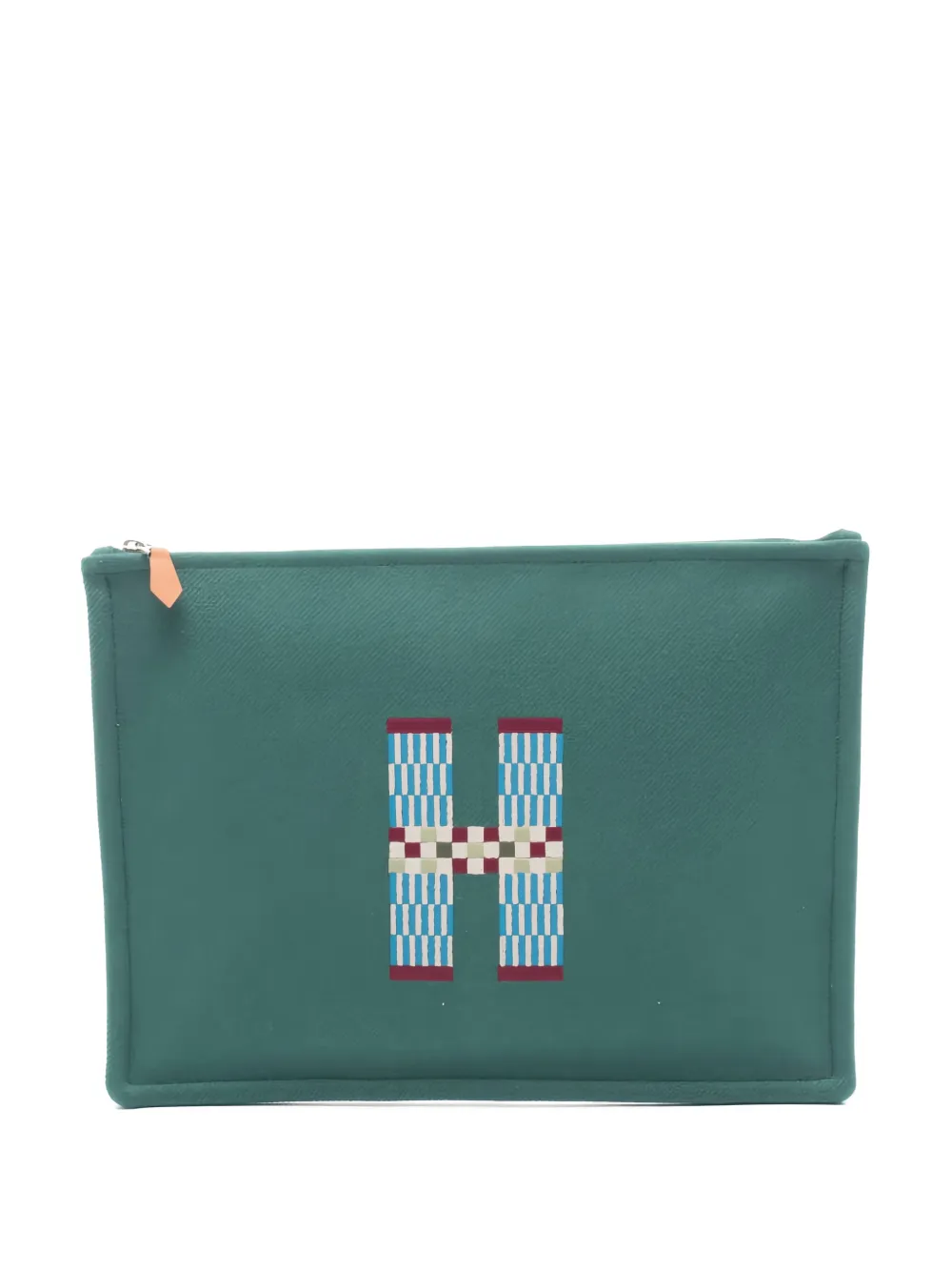 Hermès Pre-Owned 2020s Flat H Natte clutch bag - Grün