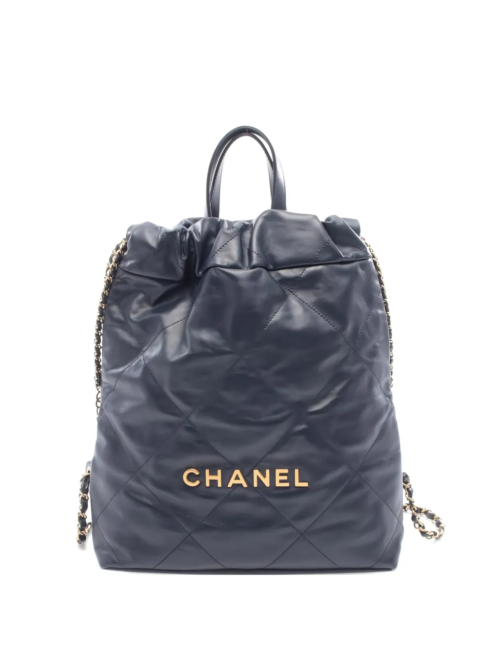 CHANEL Pre-Owned 22 quilted leather backpack - Blu