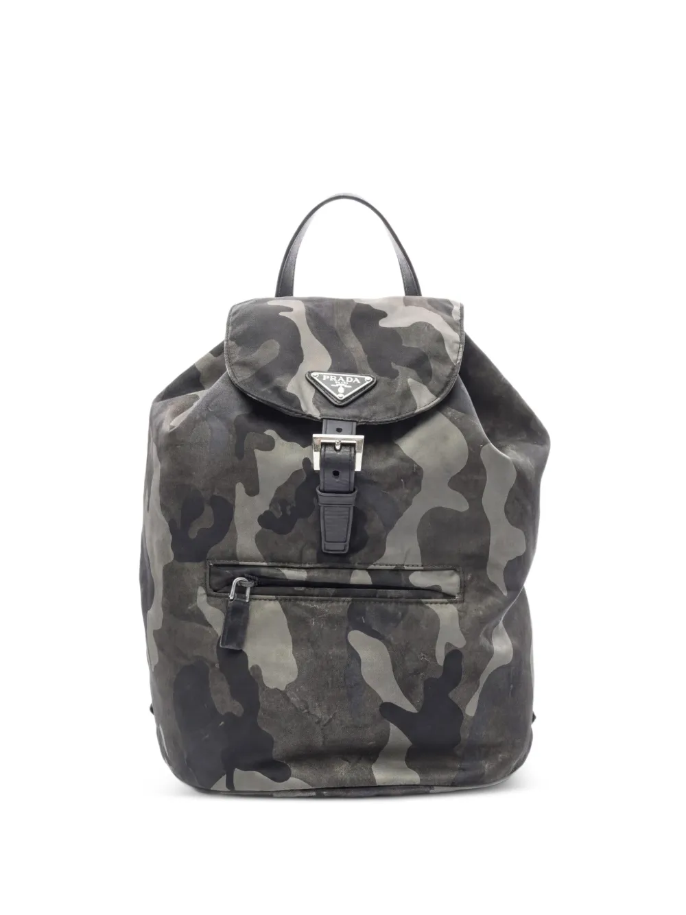 Prada Pre-Owned 2010s camo-pattern leather backpack - Grau