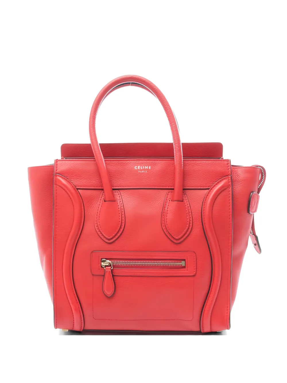Celine Pre-Owned 2010s Luggage Micro leather tote bag - Rosso