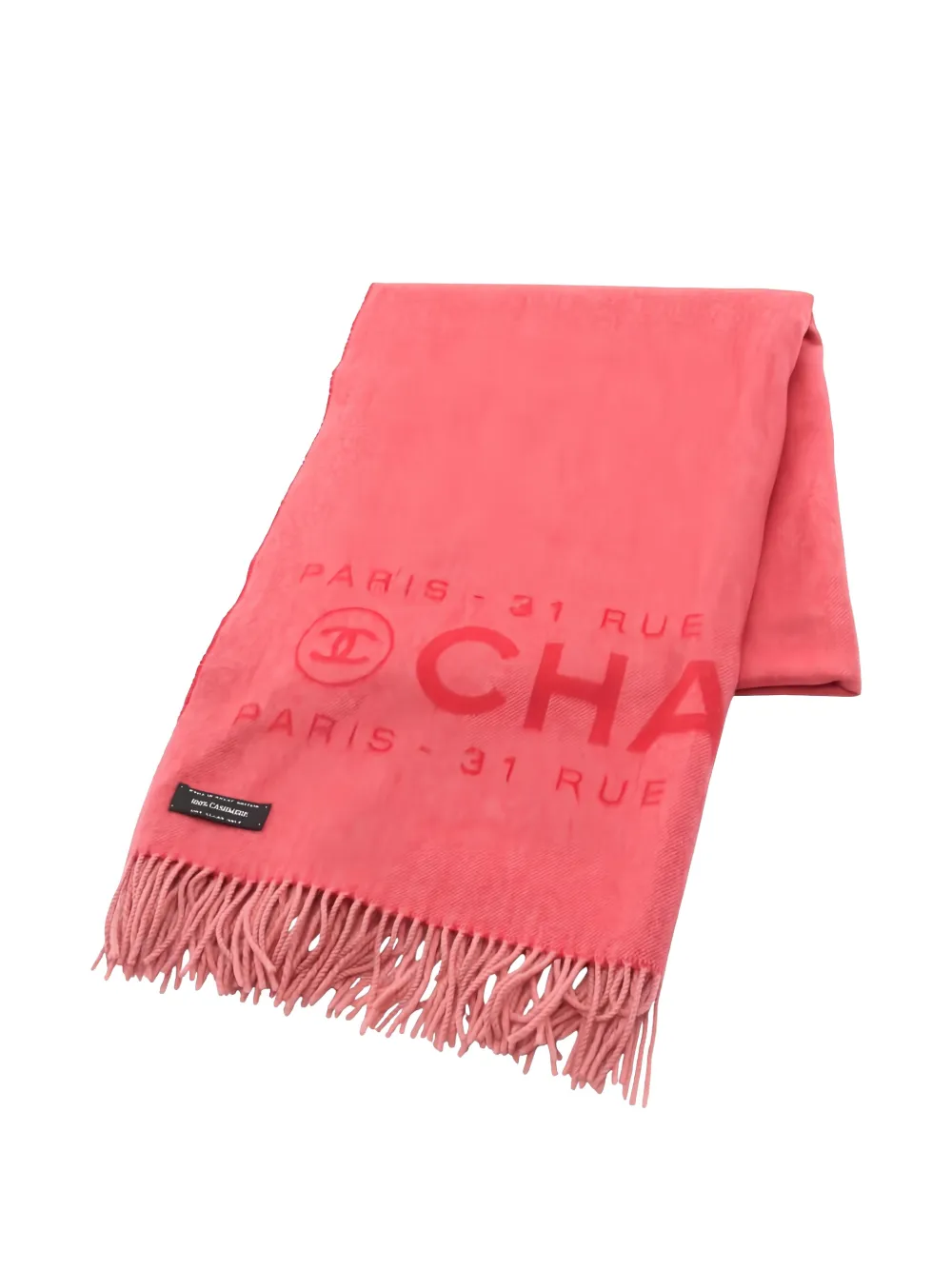 CHANEL Pre-Owned Sciarpa Stall con logo 1986-1988 - Rosso