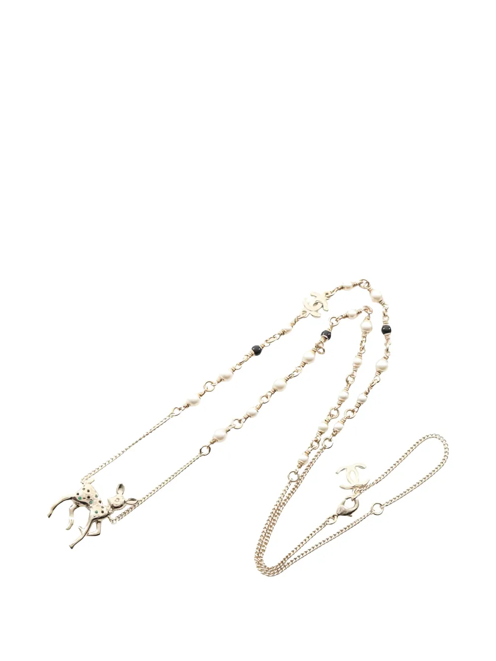CHANEL Pre-Owned 2025 Coco Mark Bambi necklace - Oro